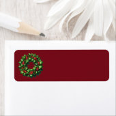 Christmas Holly Wreath Address Labels (Insitu)