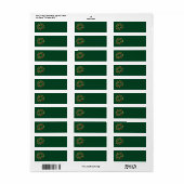 Christmas Holly Wreath Address Labels (Vorne)