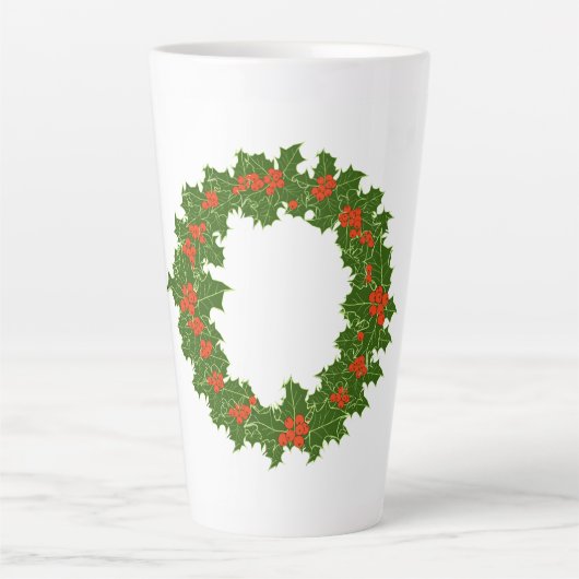 Christmas Holly Wreath Coffee Tasse (Vorderseite)