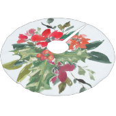 Christmas Holly Wreath Floral Polyester Weihnachtsbaumdecke (Schrägansicht)