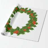 Christmas Holly Wreath Geschenkpapier (Ungerollt)