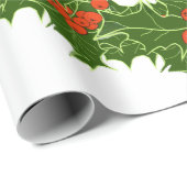 Christmas Holly Wreath Geschenkpapier (Rolleneckpunkt)