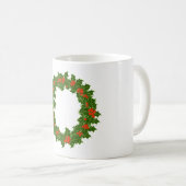 Christmas Holly Wreath Kaffeetasse (VorderseiteRechts)