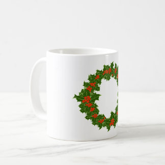 Christmas Holly Wreath Kaffeetasse
