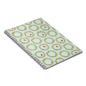 Christmas Holly Wreath Kardinal Notebook Notizblock (Rechte Seite)