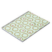 Christmas Holly Wreath Kardinal Notebook Notizblock (Linke Seite)