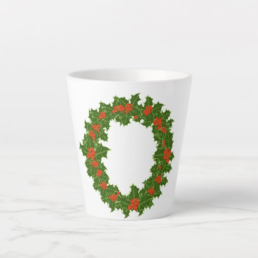 Christmas Holly Wreath klein Milchtasse (Vorderseite)