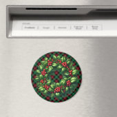 Christmas Holly Wreath Magnet (In Situ (Geschirrspüler))