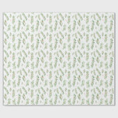 Christmas Holly Wreath Pattern Geschenkpapier (Flach)
