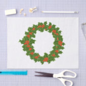 Christmas Holly Wreath Seidenpapier (Handwerk)