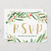 Christmas Holly Wreath Song Request UAWG Postcard Postkarte (Vorne/Hinten)
