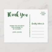 Christmas Holly Wreath Vielen Dank Postkarte (Rückseite)