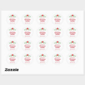 Christmas Homemade Cookies Gift Label Runder Aufkleber (Blatt)