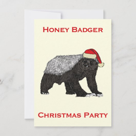 Christmas Honey Badger Funny Festive Badass Party (Rückseite)