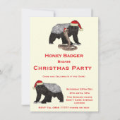 Christmas Honey Badger Funny Festive Badass Party (Vorderseite)