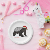 Christmas Honey Badger Pappteller (Party)