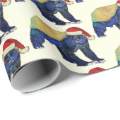 Christmas Honey Badger Psychedelic Badass Geschenkpapier (Rolleneckpunkt)
