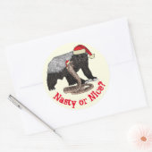 Christmas Honey Badger Snake Funny Santa Quote Runder Aufkleber (Umschlag)
