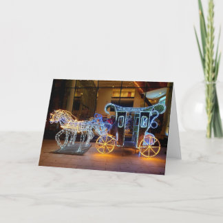 Christmas Horse and Carriage Greetings Card Feiertagskarte