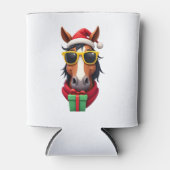 Christmas Horse Back Riding Santa Xmas Women Girls Dosenkühler (Vorderseite)