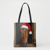 Christmas Horse In Stable Window Tasche (Vorderseite)