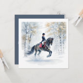 Christmas Horse Invite Karte (Vorderseite/Rückseite Beispiel)