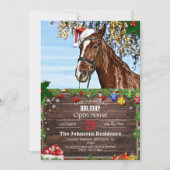 Christmas horse with hat einladung (Vorderseite)
