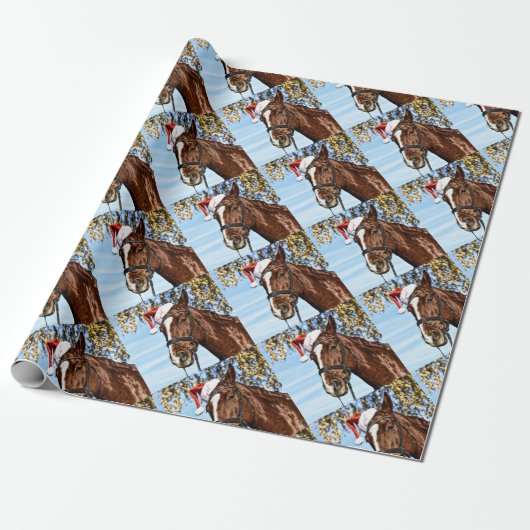 Christmas horse with hat geschenkpapier (Ungerollt)