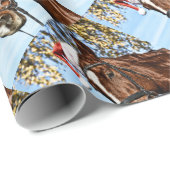 Christmas horse with hat geschenkpapier (Rolleneckpunkt)