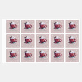 Christmas Hot Chocolate | Blush Pink Baking Etiketten (Blatt)