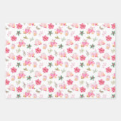 Christmas Hot Cocoa and Pink Poinsettias Geschenkpapier Set (Vorderseite)