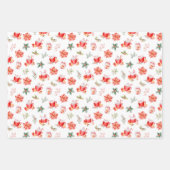 Christmas Hot Cocoa and Red Poinsettias Geschenkpapier Set (Vorderseite)