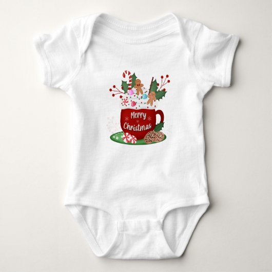 Christmas Hot Cocoa Baby Strampler (Vorderseite)