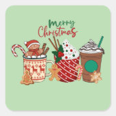 Christmas Hot Cocoa & Coffee Sticker (Vorderseite)