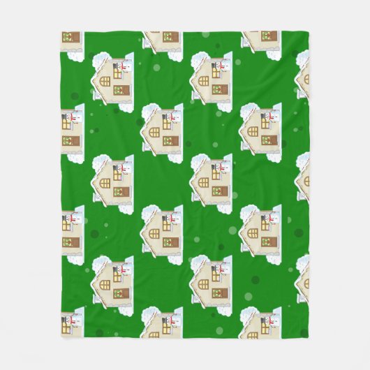Christmas House Pattern  Fleecedecke (Vorderseite)