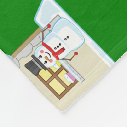 Christmas House Pattern  Fleecedecke (Ecke)