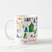 Christmas Houses Happy Holidays Kaffeetasse (Links)