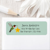 Christmas Hummingbird Return Address Label (Insitu)