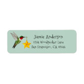Christmas Hummingbird Return Address Label (Vorne)