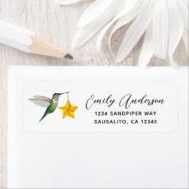 Christmas Hummingbird Return Address Label