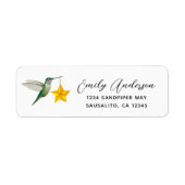 Christmas Hummingbird Return Address Label (Vorne)
