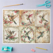 Christmas Hummingbird Squares Seidenpapier (Basteln)