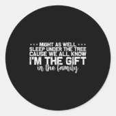 Christmas Humor Men Women Favorite Person Funny Ch Runder Aufkleber (Vorderseite)