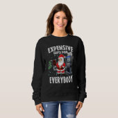 Christmas Humor  Santa Meme Expensive Sweatshirt (Vorne ganz)