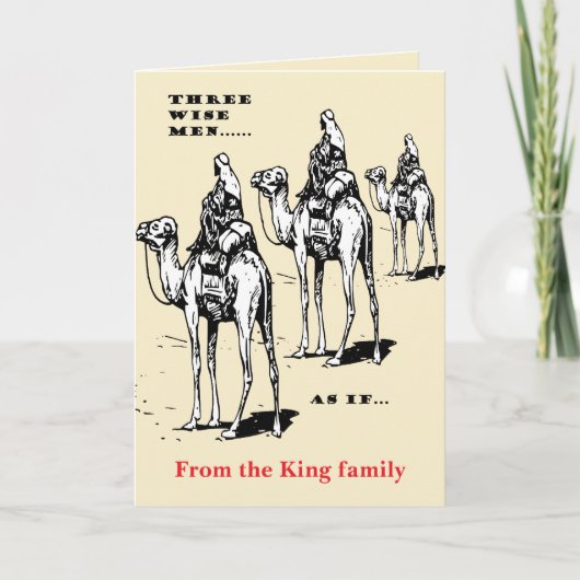 Christmas Humour Three Wise Men... As If Karte (Vorderseite)