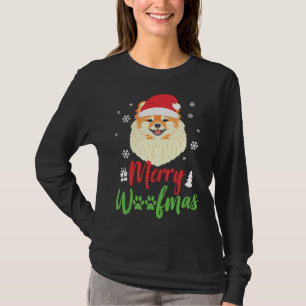 Christmas Hund Spitz Merry Woofmas T-Shirt