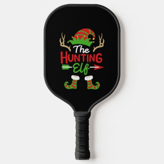 Christmas Hunting Elf Pickleball Schläger (Vorderseite)
