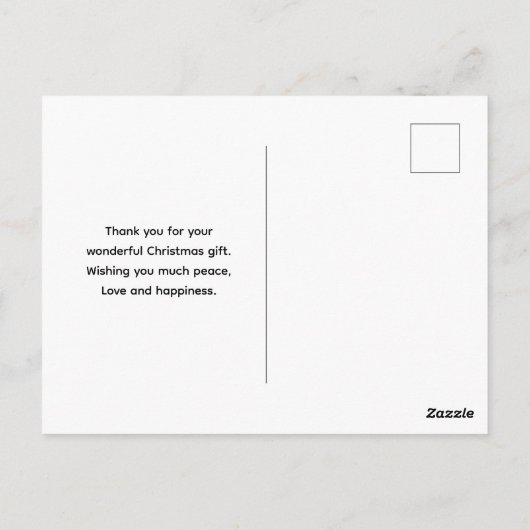 Christmas Husky Dog in einer Weihnachtsmannmütze D Postkarte (Rückseite)