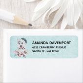 Christmas Husky Dog in einer Weihnachtsmannmütze R (Insitu)