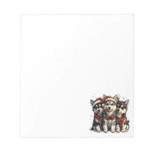 Christmas Husky Hogs Notizblock